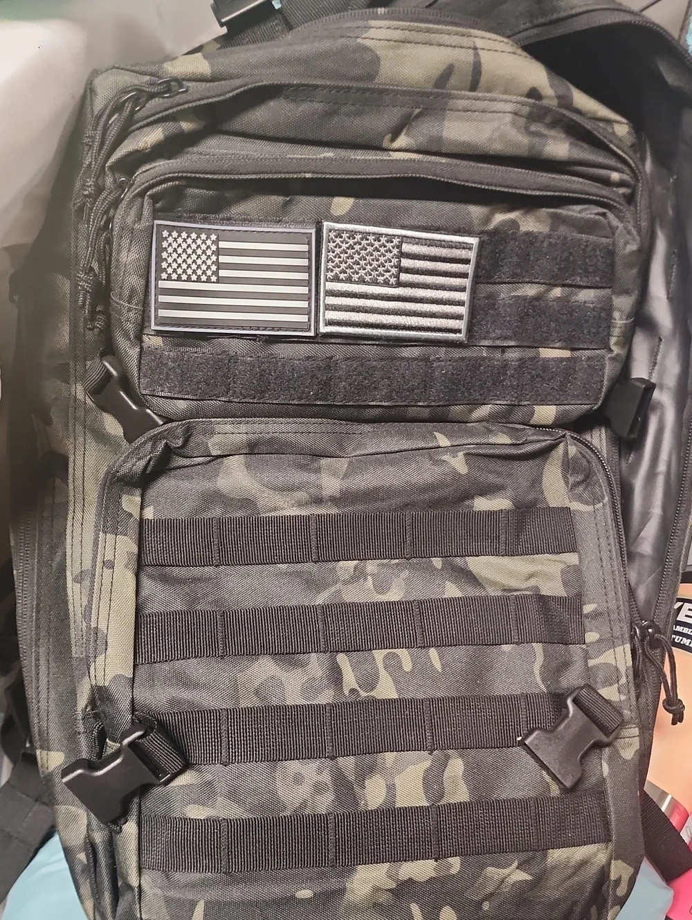 Tactical Camo Men's Backpack with Patch Panel